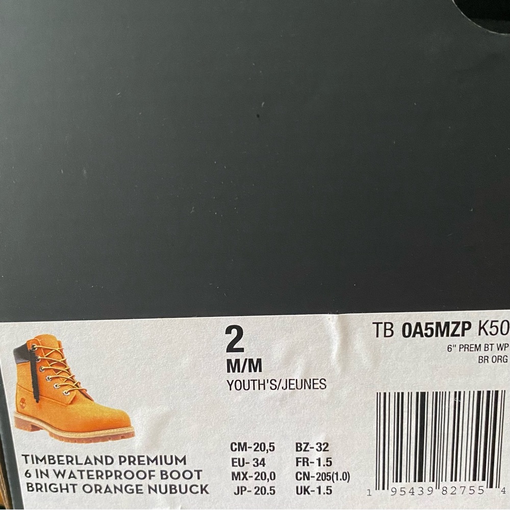 Timberland Premium 6” Waterproof Bright Orange Boots - Picture 7 of 8